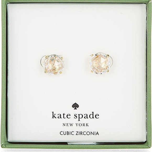 KATE SPADE • Gold Bright Ideas Boxed Round Stud Earrings - Picture 5 of 5